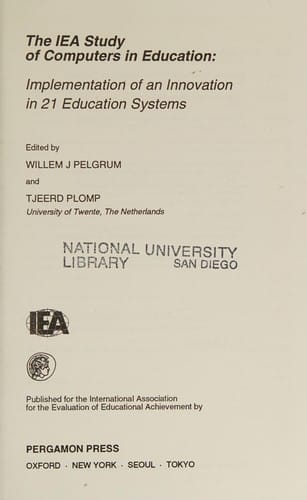 The IEA study of computers in education