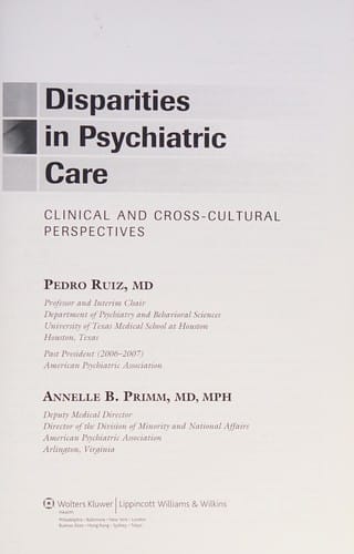 Disparities in psychiatric care