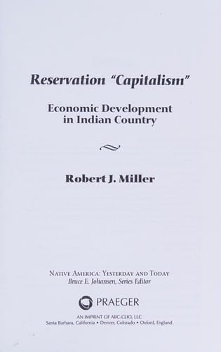 Reservation "capitalism"