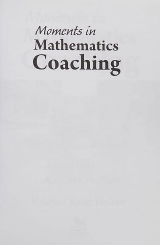 Moments in mathematics coaching