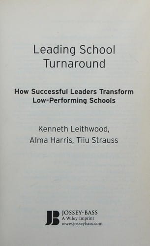 Leading school turnaround