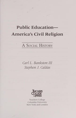 Public education, America's civil religion
