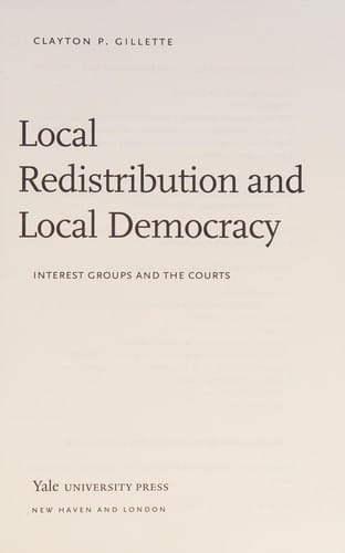 Local redistribution and local democracy