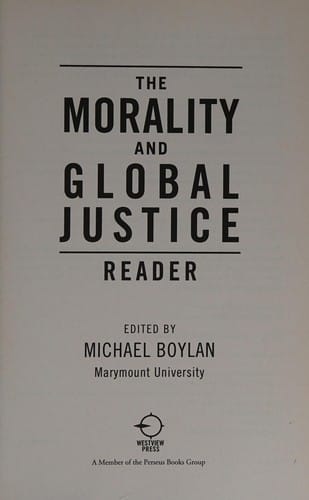 The morality and global justice reader
