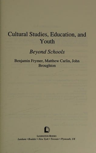 Cultural studies, education, and youth