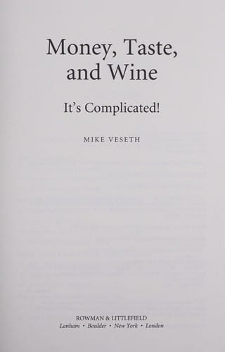 Money, taste, and wine