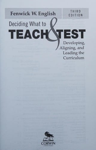 Deciding what to teach and test