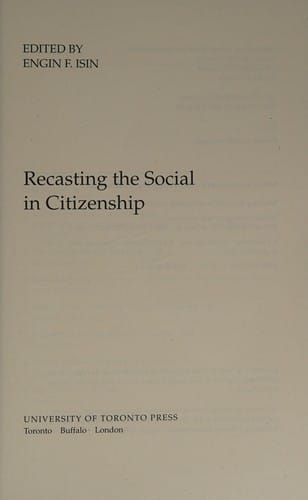 Recasting the social in citizenship