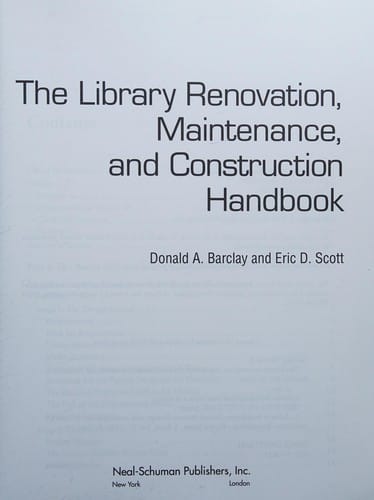 The library renovation, maintenance, and construction handbook