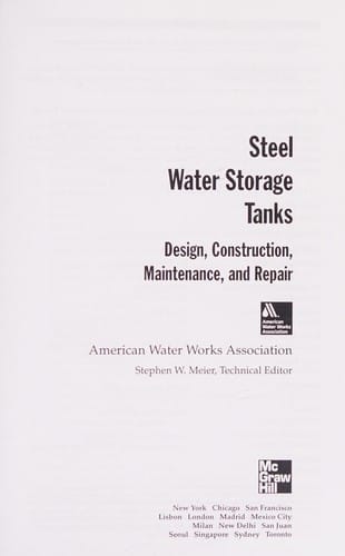 Steel water storage tanks