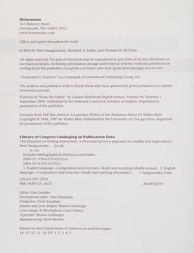 The dynamics of writing instruction