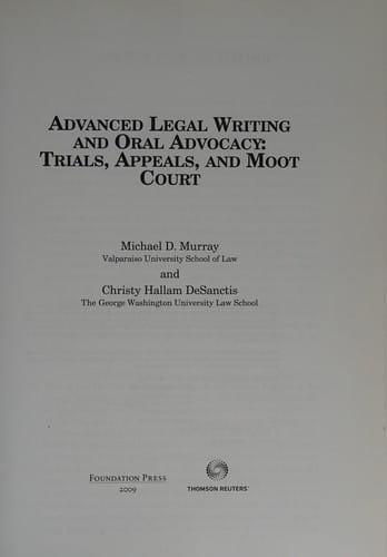 Advanced legal writing and oral advocacy