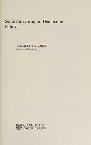 Citizenship and semi-citizenship in democracies