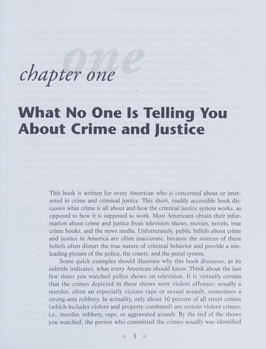 Myths and realities of crime and justice