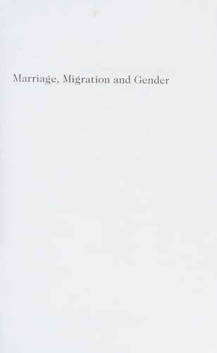Marriage, migration and gender