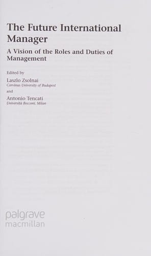 The future international manager