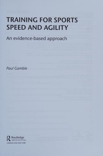 Training for sports speed and agility