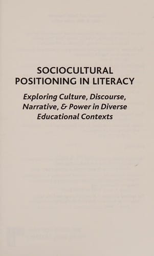 Sociocultural positioning in literacy