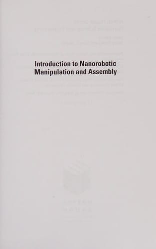 Introduction to nanorobotic manipulation and assembly