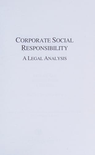 Corporate social responsibility