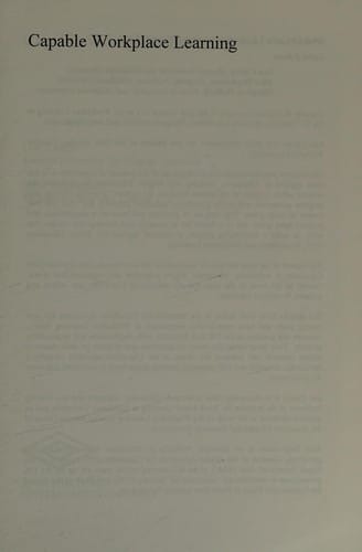 Capable workplace learning