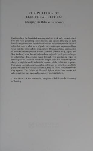 The politics of electoral reform