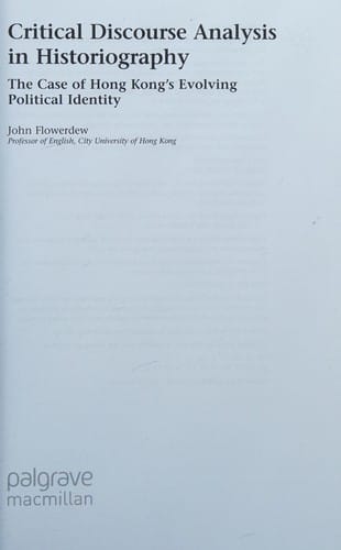 Critical discourse analysis in historiography