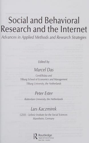 Social and behavioral research and the internet
