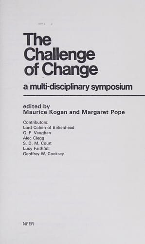 The challenge of change