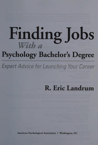 Finding jobs with a psychology bachelor's degree