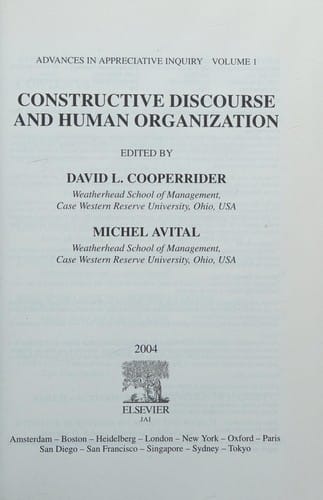 Constructive discourse and human organization