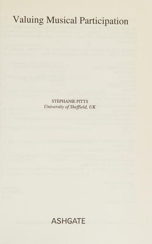 VALUING MUSICAL PARTICIPATION