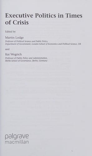 Executive politics in times of crisis