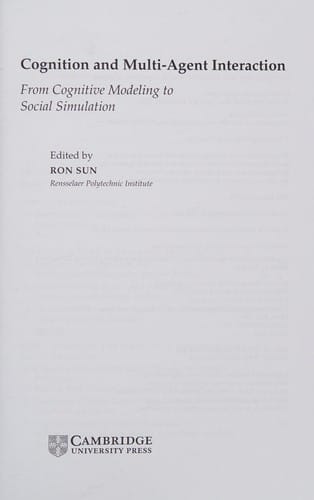 Cognition and multi-agent interaction