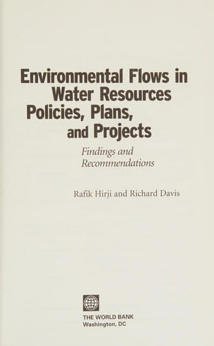 Environmental flows in water resources policies, plans, and projects