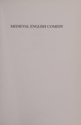 Medieval English comedy