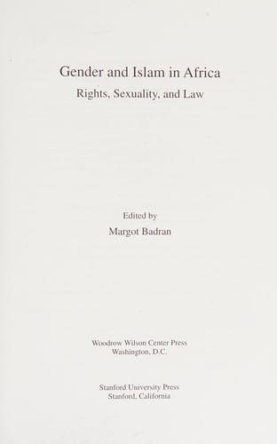 Gender and Islam in Africa