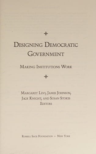 Designing democratic government