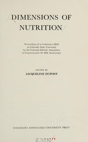 Dimensions of Nutrition