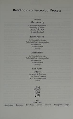 Reading as a perceptual process