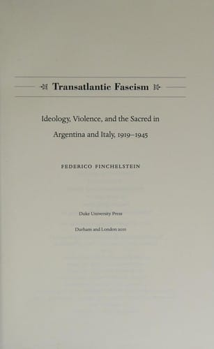 Transatlantic fascism