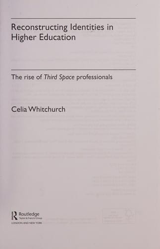 Reconstructing identities in higher education