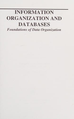 Information organization and databases