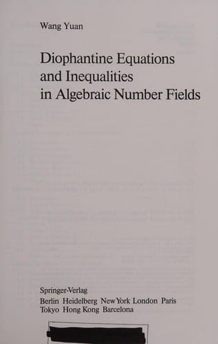 Diophantine equations and inequalities in algebraic number fields