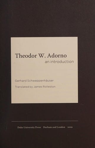 Theodor W. Adorno