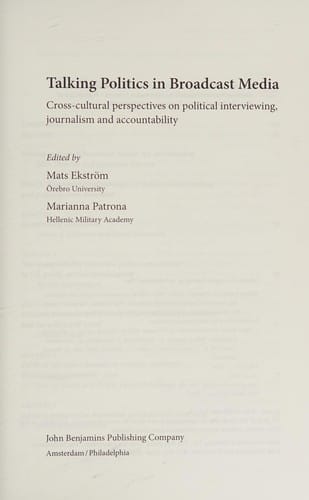 Talking politics in broadcast media