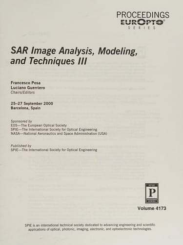 SAR image analysis, modeling, and techniques III