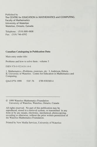 Problems and how to solve them