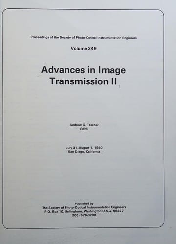 Advances in image transmission II