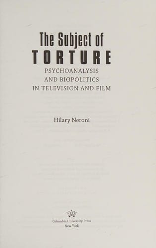 The subject of torture